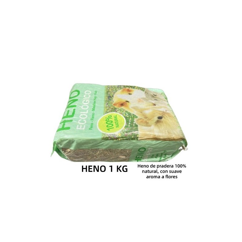 天然花香优质兔草1Kg (不压缩） Heno 1KG con suave aroma a flores