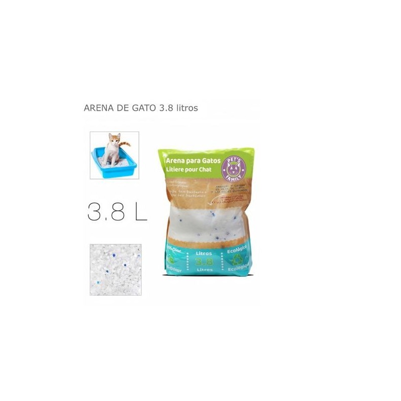 水晶猫砂3.8 L ARENA DE GATO 3.8 litros