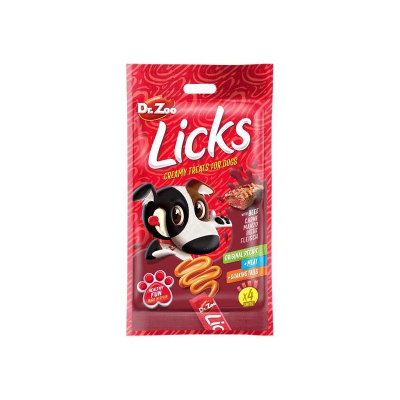 老外品牌宠物零食 液体猪肉酱4pcs（建议零售价2.5欧） Dr Zoo Snack Liquido perro Carne x 15 g x4 und