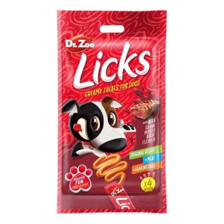 老外品牌宠物零食 液体猪肉酱4pcs（建议零售价2.5欧） Dr Zoo Snack Liquido perro Carne x 15 g x4 und