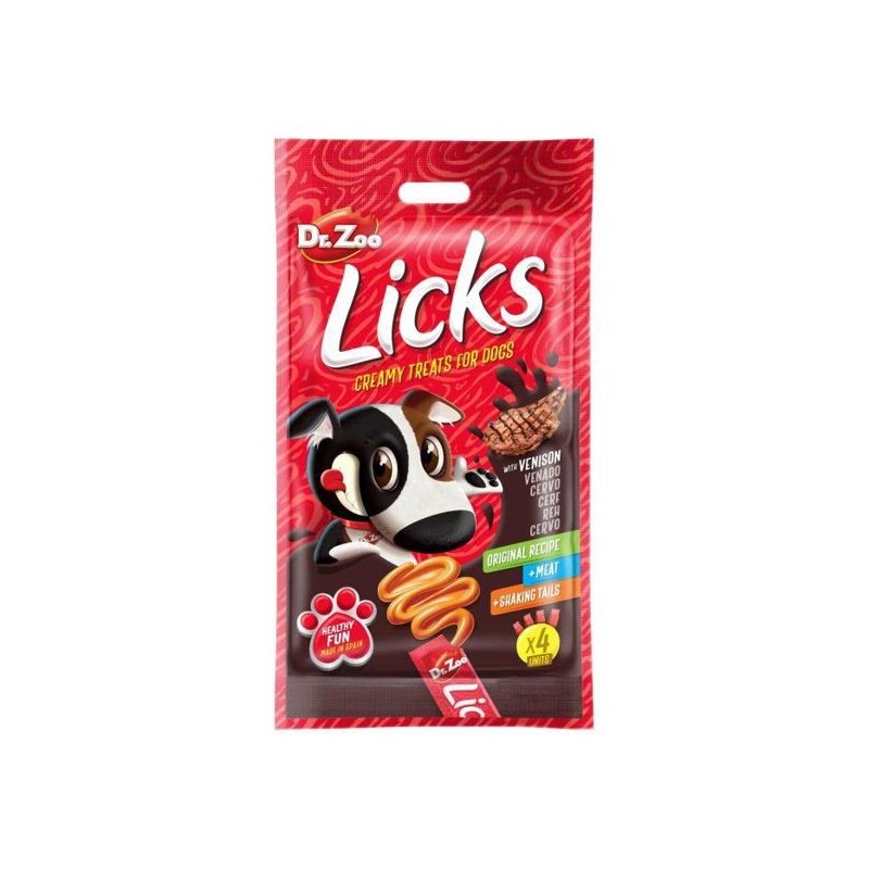 老外品牌宠物零食 液体烤肉条4pcs（建议零售价2.5欧） Dr Zoo Snack Liquido perro Ciervo x 15 g x4 und
