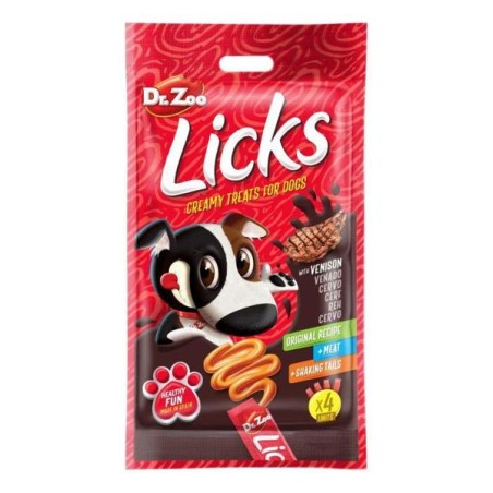 老外品牌宠物零食 液体烤肉条4pcs（建议零售价2.5欧） Dr Zoo Snack Liquido perro Ciervo x 15 g x4 und