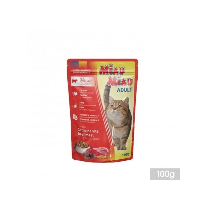 Comida húmeda gato buey en salsa 100 g