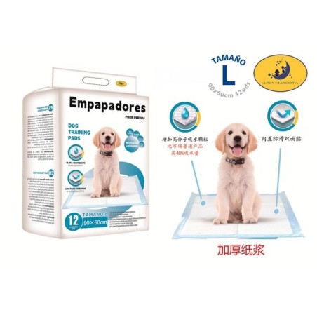 带防滑贴尿片60*90cm 12片装（超强吸水加厚款） Empapadores 60*90Cm 12 Unidades