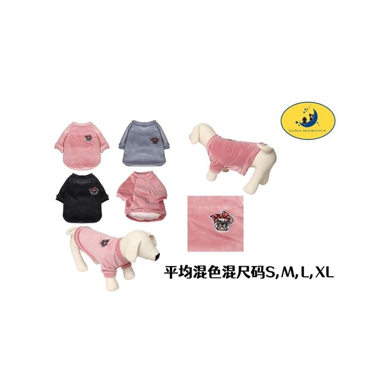 灯芯绒狗头标两脚卫衣平均混色混尺码S