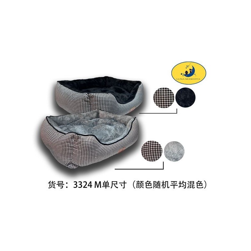 千鸟格方窝M 单尺寸（颜色随机平均混色） CAMA PARA MASCOTAS