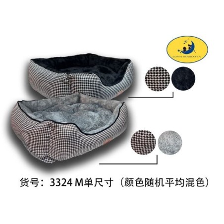 千鸟格方窝M 单尺寸（颜色随机平均混色） CAMA PARA MASCOTAS