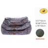 双面印花绒拉縄方窝-深棕脚印 Cama Para Perro Talla S: 8435669813708 M 8435669813715 L 8435669813722