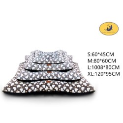 印花绒四件套垫子-棕色脚印爱心 Cama Para Perro Talla Xs 8435669813630 S 8435669813647 M 8435669813654 L 8435669813661