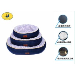 水晶绒圆窝三件套 藏青 63*50*12（大）53*45*12（中）45*35*12（小） CAMA PARA MASCOTAS
