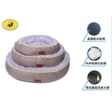 水晶绒圆窝三件套 棕色 63*50*12（大）53*45*12（中）45*35*12（小） CAMA PARA MASCOTAS