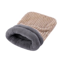 猫窝睡袋小号50x40cm棕色 casita para mascotas