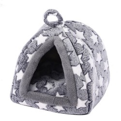 印花绒猫窝小号30x30cm星星 casita para mascotas
