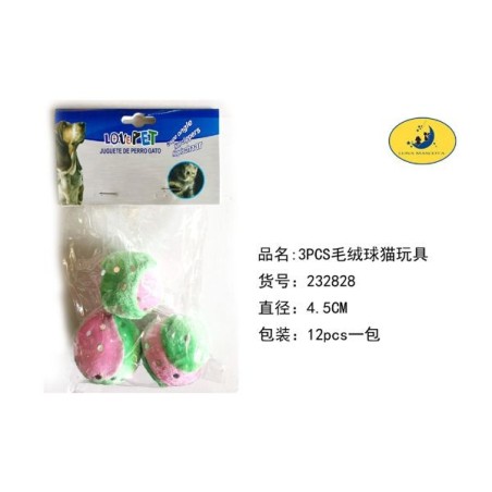 3pcs 毛绒球玩具