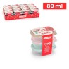FORTE塑料外卖盒 PACK 3 FIAMBRERAS RECTANGULAR 80 ML SURT VRM