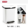 FORTE塑料垃圾桶 CUBO PEDAL 26 L BLANCO
