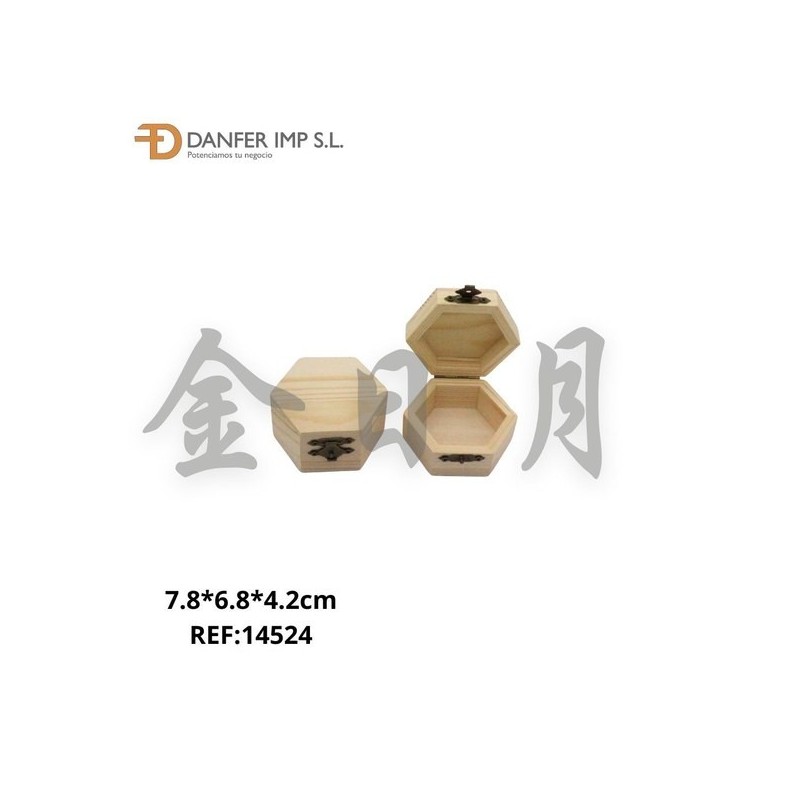 松木六角形小木盒 CAJA DE MADERA LY-10382