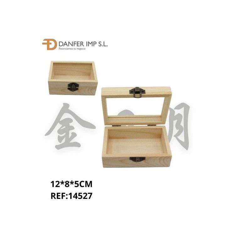松木卡玻璃盖木盒 CAJA DE MADERA LY-055