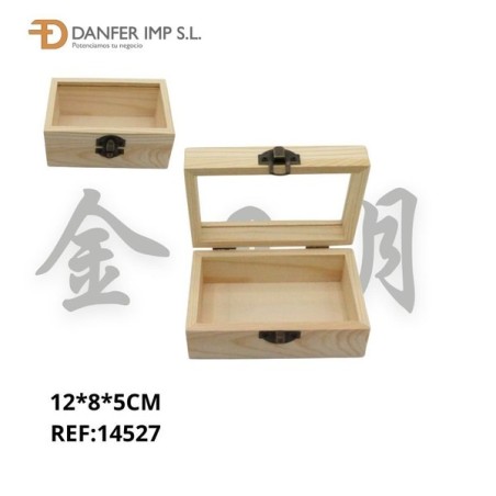 松木卡玻璃盖木盒 CAJA DE MADERA LY-055