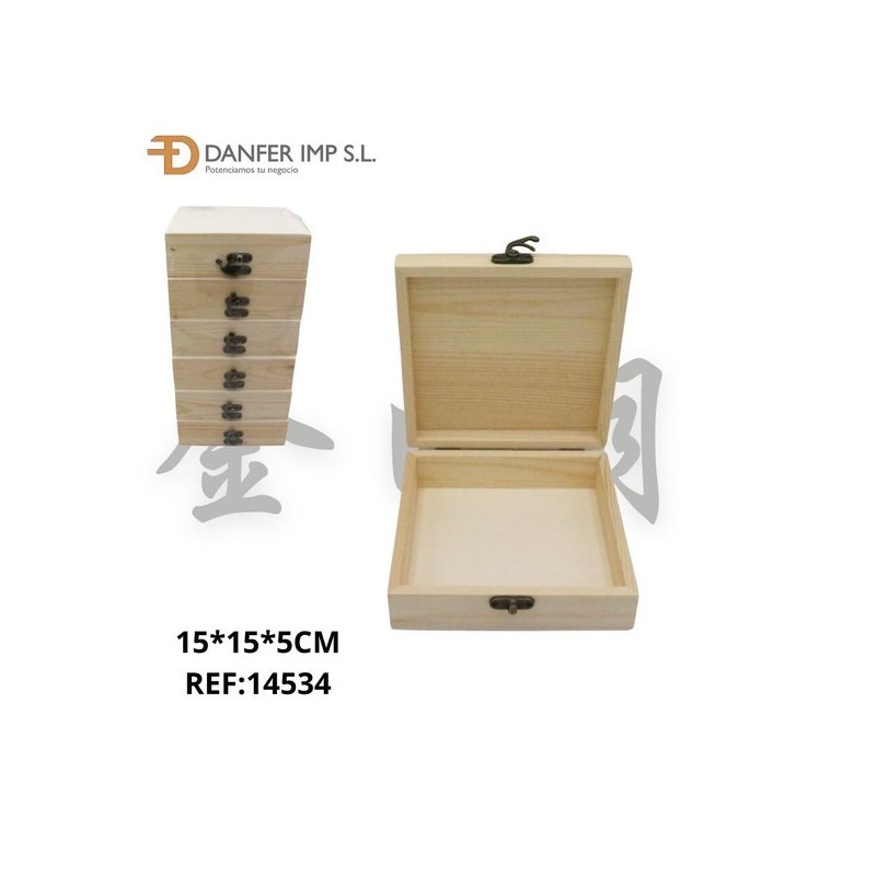 松木方形木盒 CAJA DE MADERA
