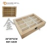 松木十二格玻璃盖木盒 CAJA DE MADERA LY-10628