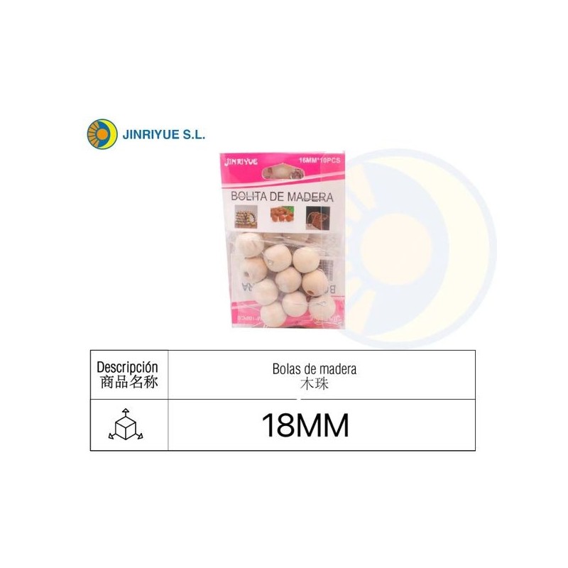 木珠 BOLA MADERA 18MM