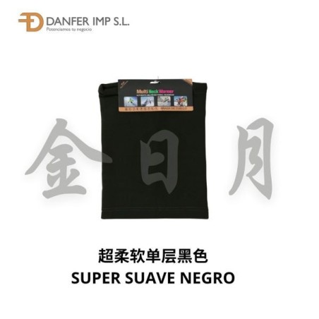 大人黑色超柔单层脖套 黑色 BRAGA DE CUELLO ADULTO