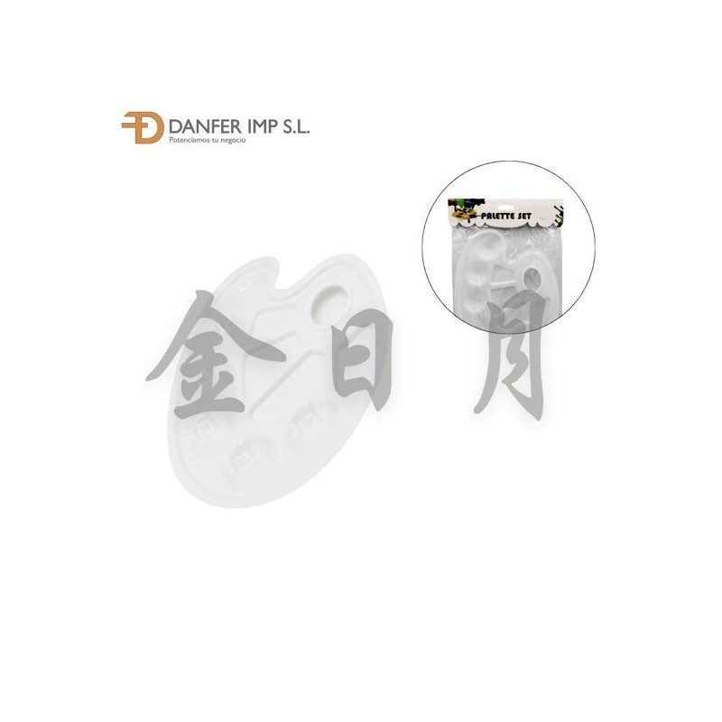 六眼白色调色盘 PALETA PINTURA 6 HUECOS