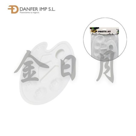 六眼白色调色盘 PALETA PINTURA 6 HUECOS
