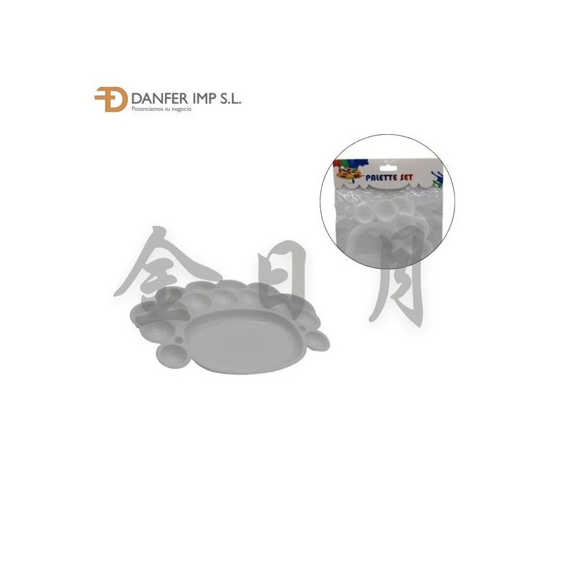 八眼白色调色板 PALETA PINTURA 8 HUECOS