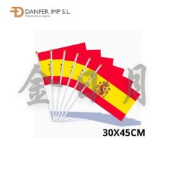 小号手摇西班牙国旗 BANDERA ESPANA 30X45CM